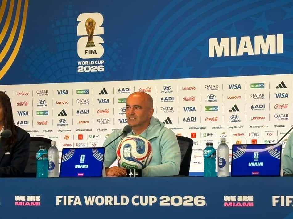 Roberto Martínez em coletiva de imprensa