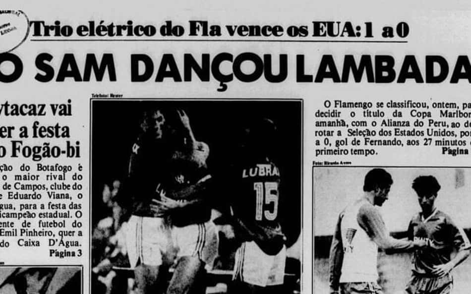 Manchete do Jornal dos Sports sobre Flamengo x EUA. (Imagem: Divulgação/Flamengo)