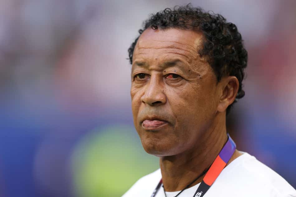 Técnico de Cabo Verde, Bubista durante o jogo contra o Uruguai, pela Copa do Mundo