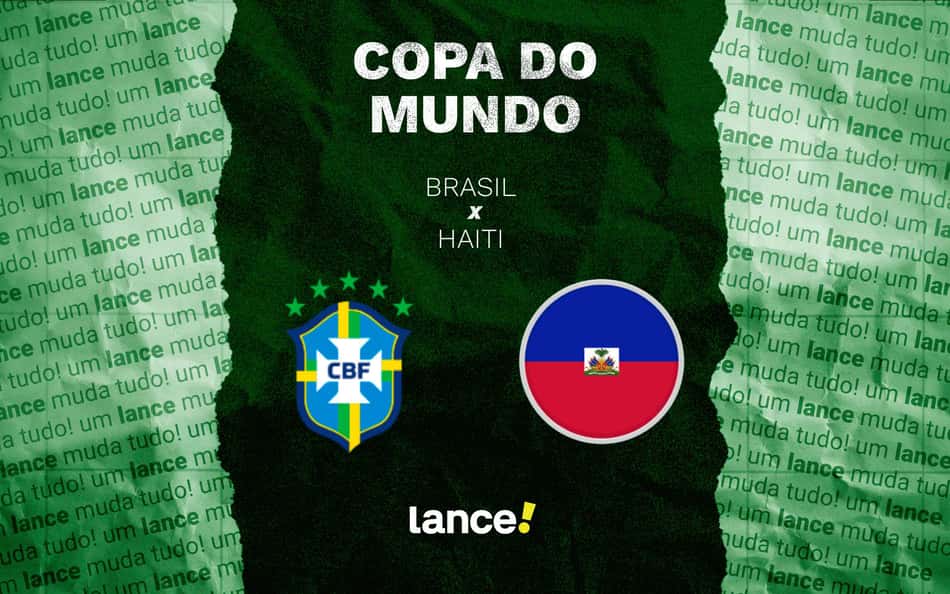 Brasil e Haiti se enfrentam em partida válida pela 2ª rodada da Copa do Mundo (Arte / Lance!)