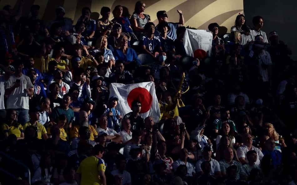 Torcida do Japão em jogo da Copa do Mundo de 2026