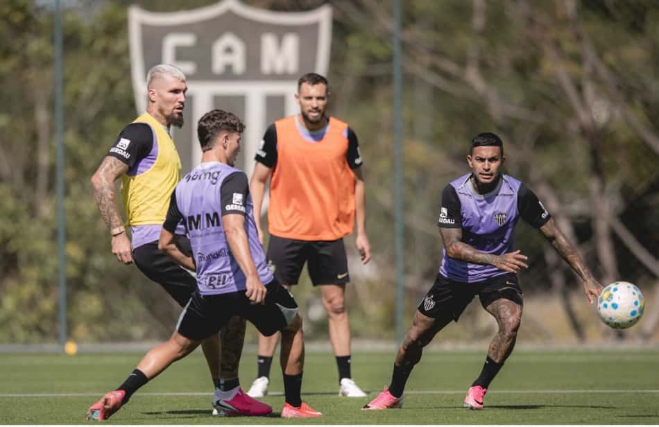 Treino Atlético intertemporada (Foto: Pedro Souza / Atlético)