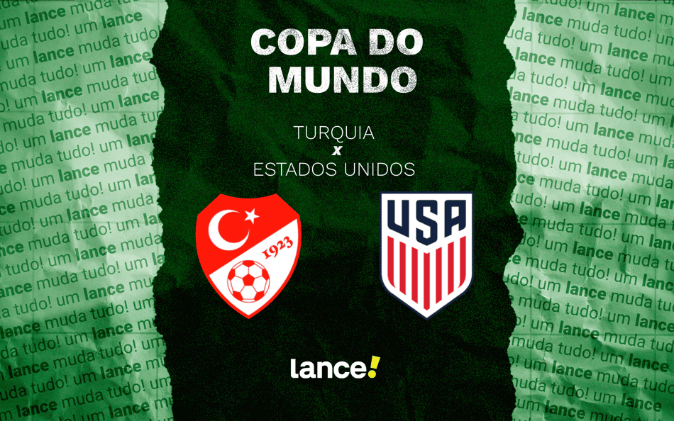 Turquia x Estados Unidos pela Copa do Mundo (Arte: Lance!)