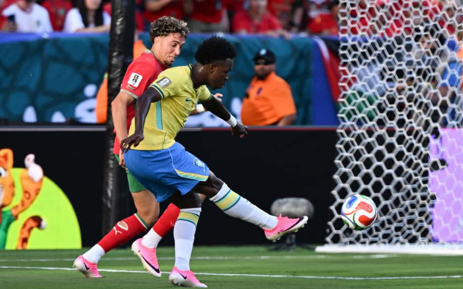 Vini Jr marcou o primeiro gol do Brasil na Copa do Mundo de 2026 (Foto: Jewel SAMAD/AFP)