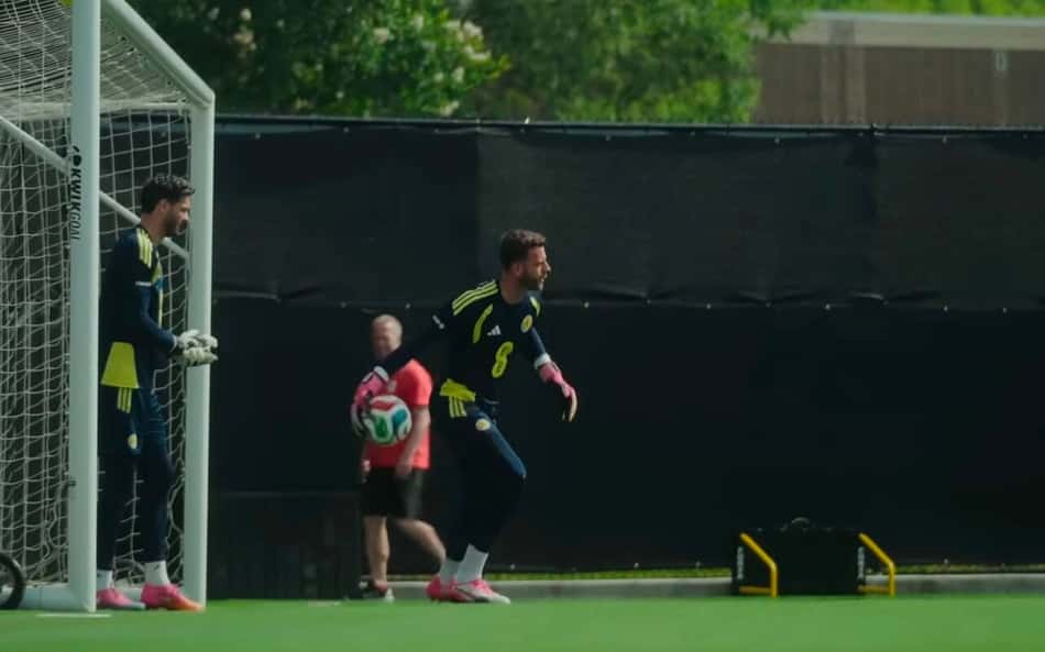 Treino da seleção escocesa (Foto: Reprodução Seleção da Escócia)