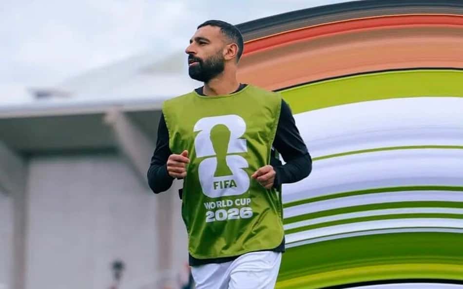 Salah em treino da seleção do Egito antes da Copa do Mundo (Foto: Reprodução/Instagram/@egyptnt)
