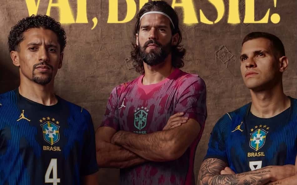 Jogadores da Seleção com o uniforme 2 (Foto: Reprodução/CBF)