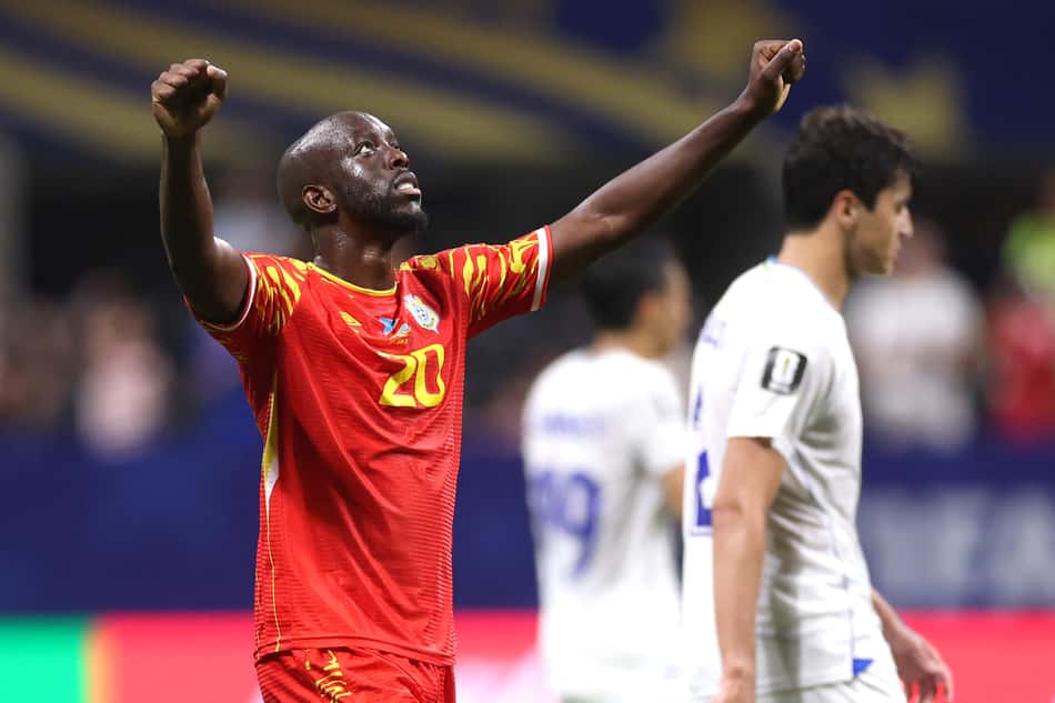 Yoane Wissa, camisa 20 da RD Congo, comemora após a vitória por 3 a 1 durante a partida do Grupo K da Copa do Mundo FIFA 2026 entre RD Congo e Uzbequistão.