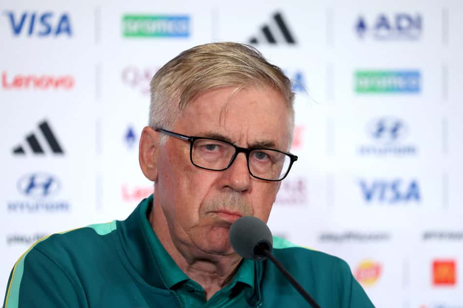 Carlo Ancelotti dá entrevista antes de Brasil x Escócia pela Copa do Mundo