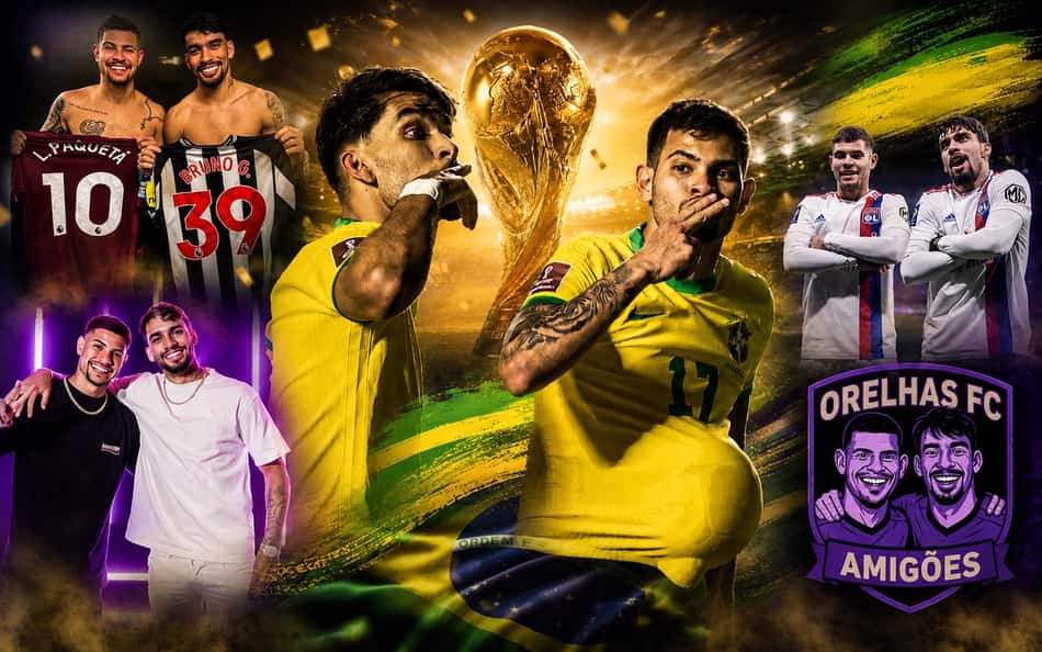 Fotos de Lucas Paquetá e Bruno Guimarães