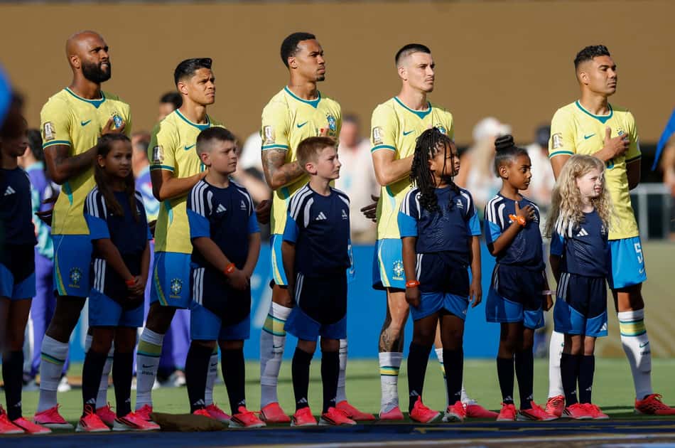 Seleção do Brasil antes do confronto contra Marrocos (Foto: Rafael Ribeiro / CBF)