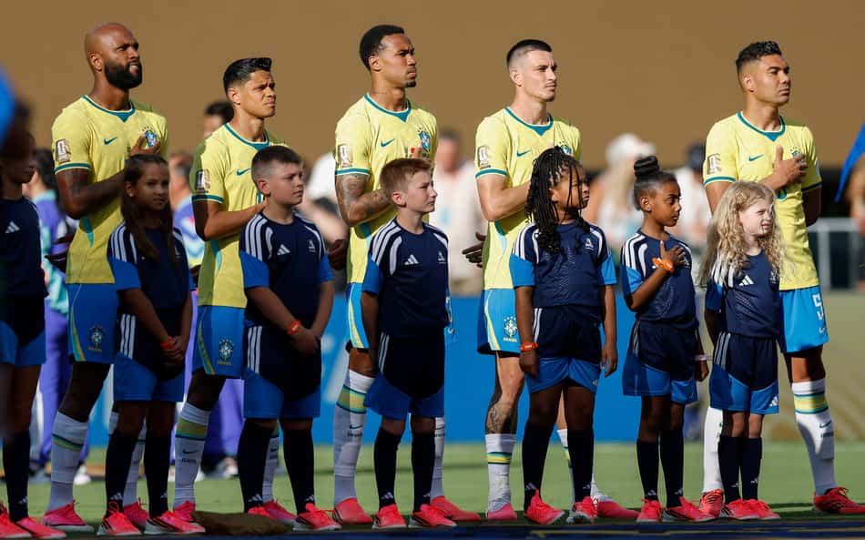 Seleção do Brasil antes do confronto contra Marrocos (Foto: Rafael Ribeiro / CBF)