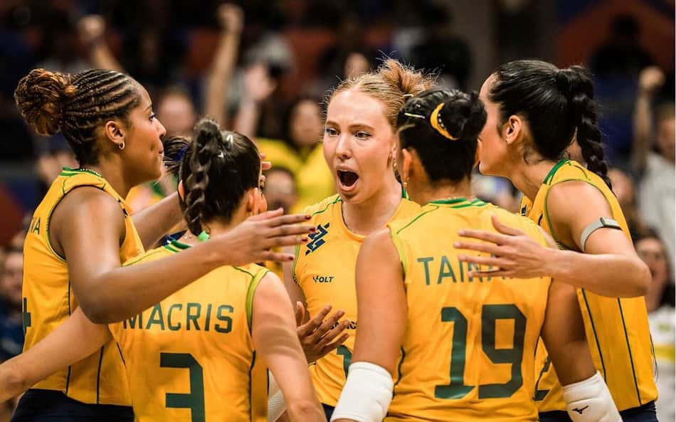 Brasil x Itália na semana 1 da VNL 2026 (Foto: Volleyball World)