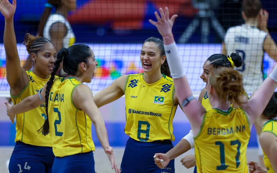 Brasl x Italia na Liga das Nações 2026 (Foto: CBV)