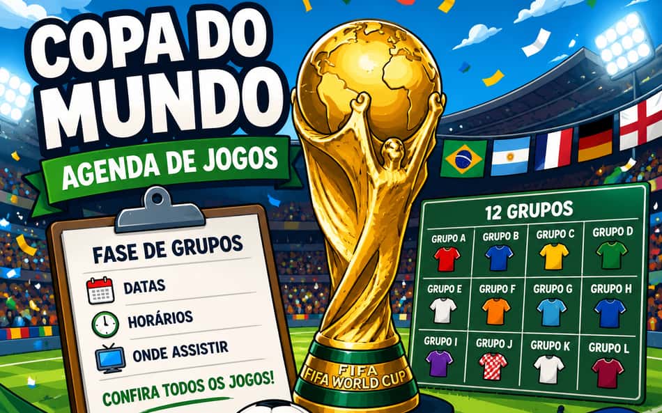 Agenda de jogos da Copa do Mundo (Foto: ChatGPT)