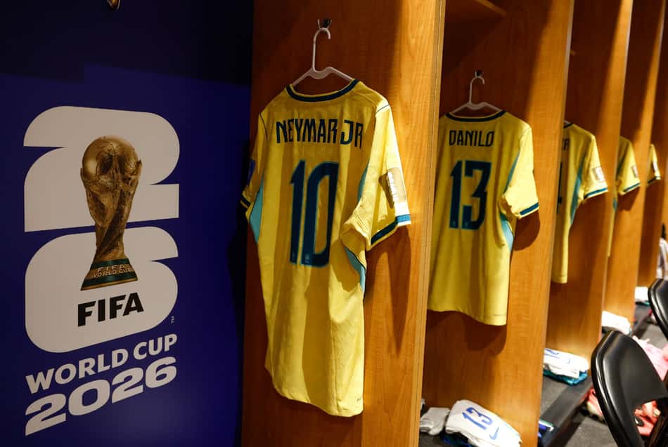 Vestiário da Seleção Brasileira antes de Brasil x Escócia