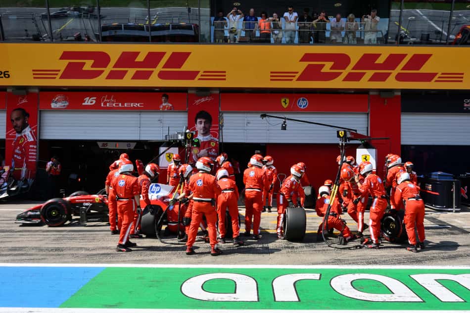 Charles Leclerc em ação no GP da Áustria pela F1 2026