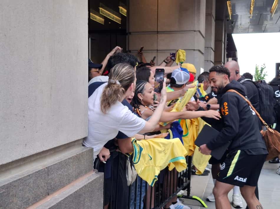 Chegada da Seleção Brasileira a hotel em Cleveland