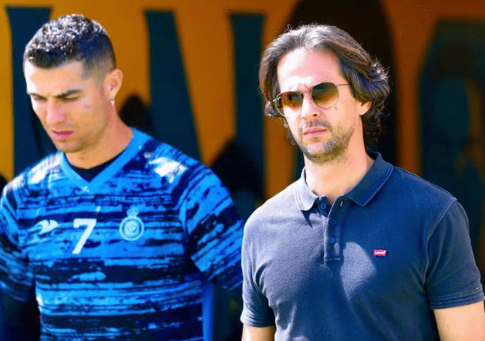 Cristiano Ronaldo e Marcelo Salazar no Al-Nassr (Foto: Arquivo pessoal)