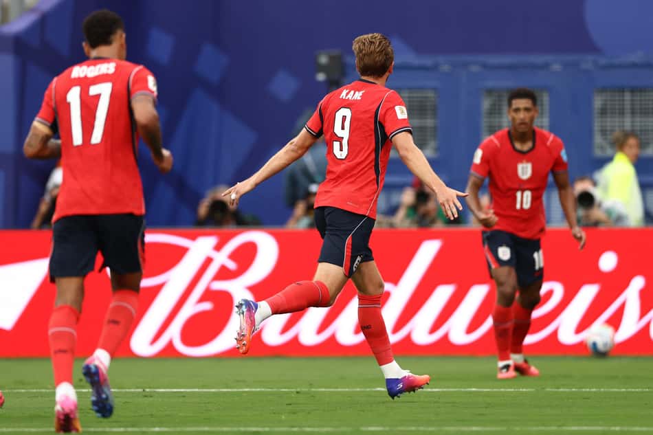 Harry Kane comemora seu gol em Inglaterra x Panamá pela Copa do Mundo