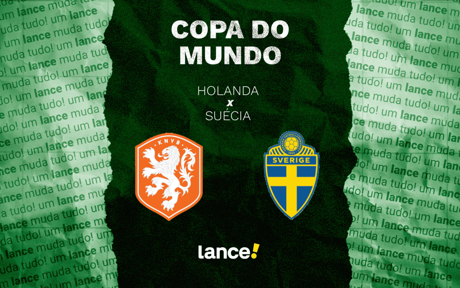 Holanda e Suécia se enfrentam pela 2ª rodada da Copa do Mundo (Foto: Arte/Lance!)