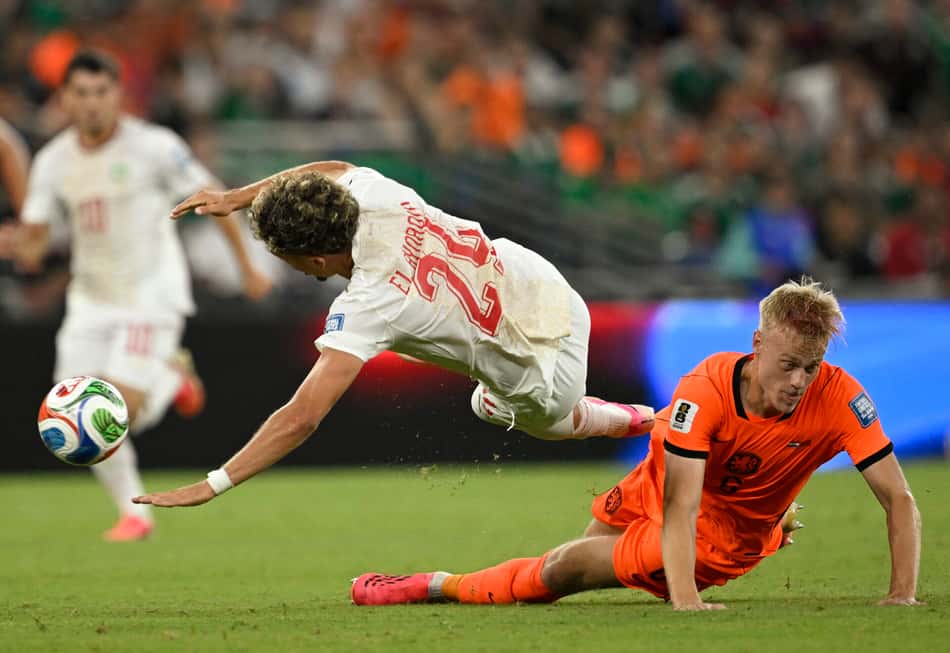 Jogadores de Holanda e Marrocos pela Copa do Mundo de 2026