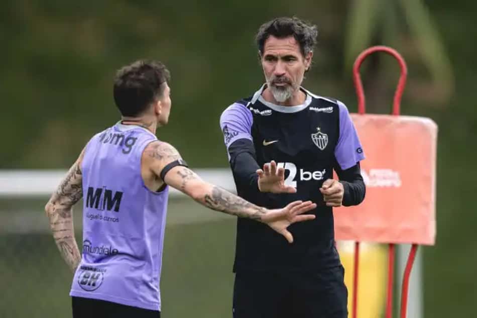 Barba e Bernard (Foto: Pedro Souza/Atlético-MG)