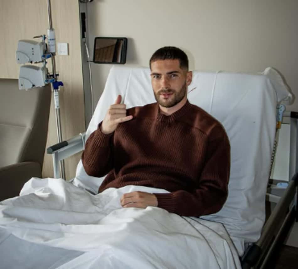 Luca Zidane após a cirurgia na mandíbula (Reprodução)