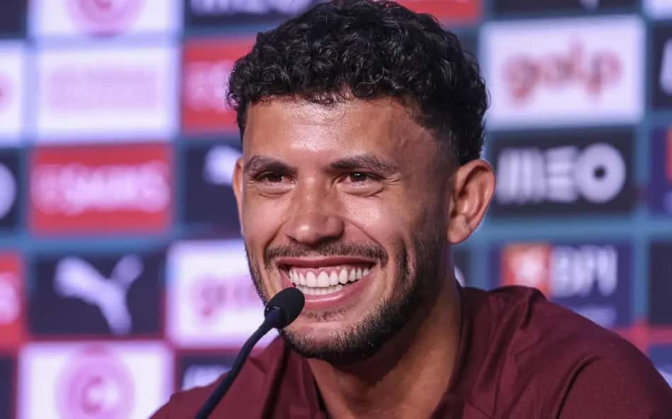 Matheus Nunes durante entrevista. (MIGUEL A. LOPES | Crédito: LUSA)