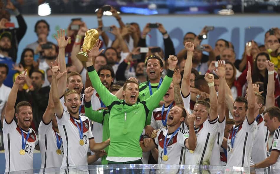 Seleção da Alemanha foi campeã da Copa do Mundo de 2014, no Brasil (Foto: AFP)