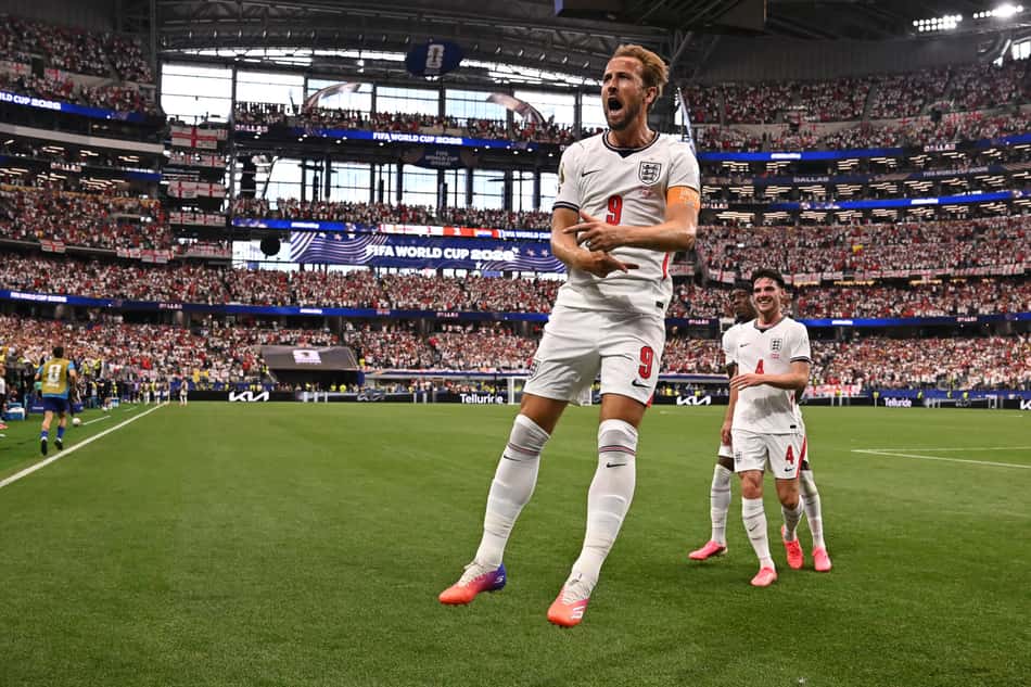 Com show de Kane, a Inglaterra venceu a Croácia por 4 a 2 na Copa do Mundo de 2026 (Foto: Paul ELLIS / AFP)