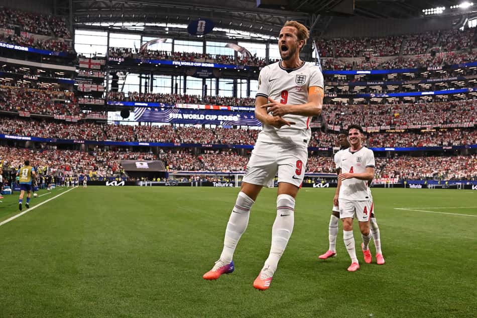 Com show de Kane, a Inglaterra venceu a Croácia por 4 a 2 na Copa do Mundo de 2026 (Foto: Paul ELLIS / AFP)
