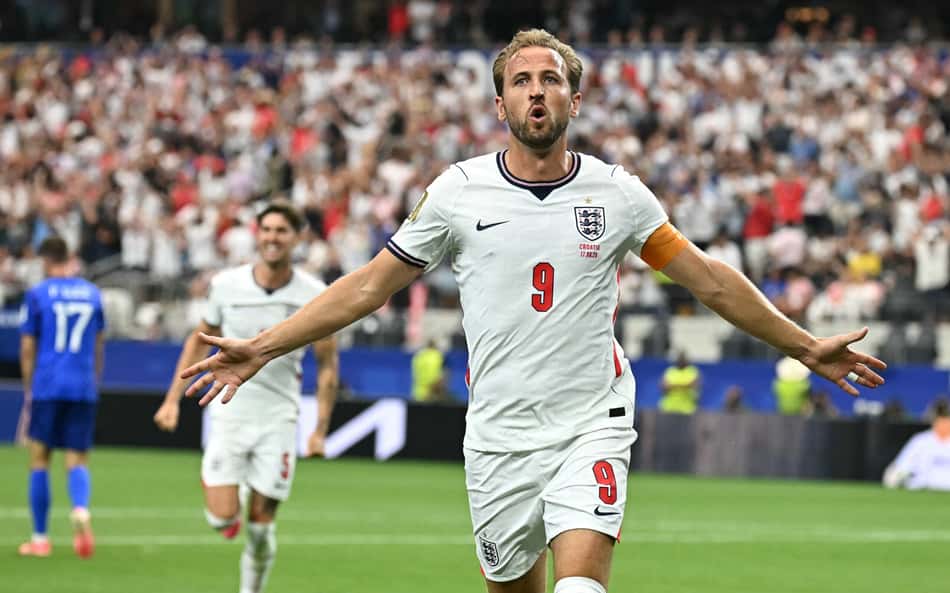 Com show de Kane, a Inglaterra venceu a Croácia por 4 a 2 na Copa do Mundo de 2026 (Foto: Paul ELLIS / AFP)