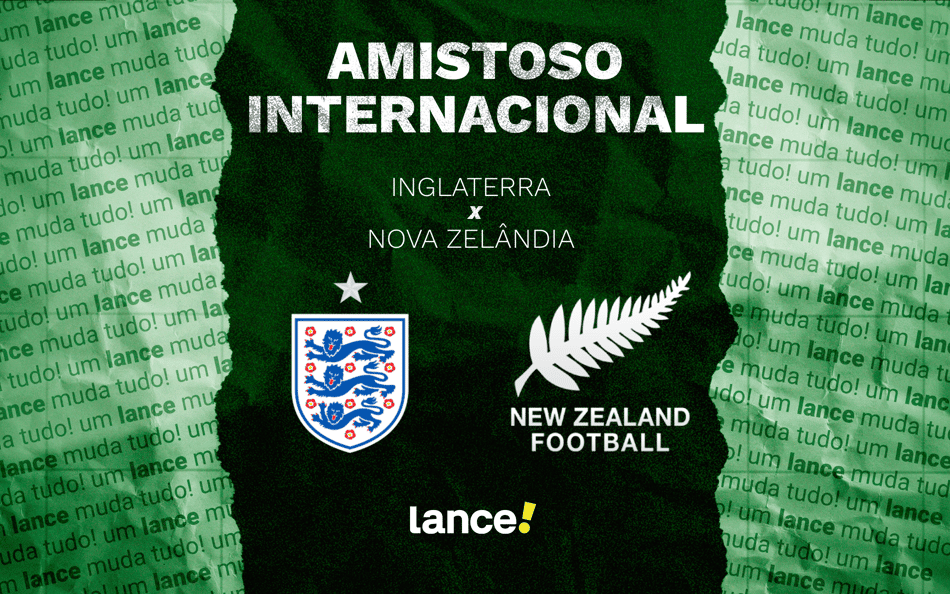 Inglaterra x Nova Zelândia: onde assistir, horário e prováveis escalações do amistoso pré-Copa