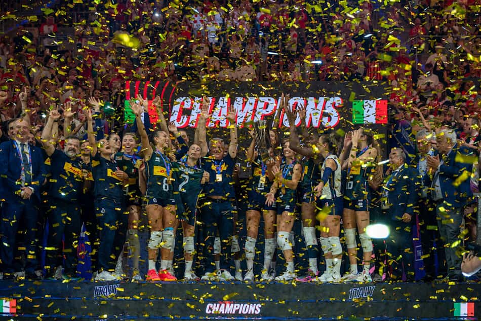Seleção Italiana é tricampeã da Liga das Nações de Vôlei Feminino (Foto: Volleyball World)
