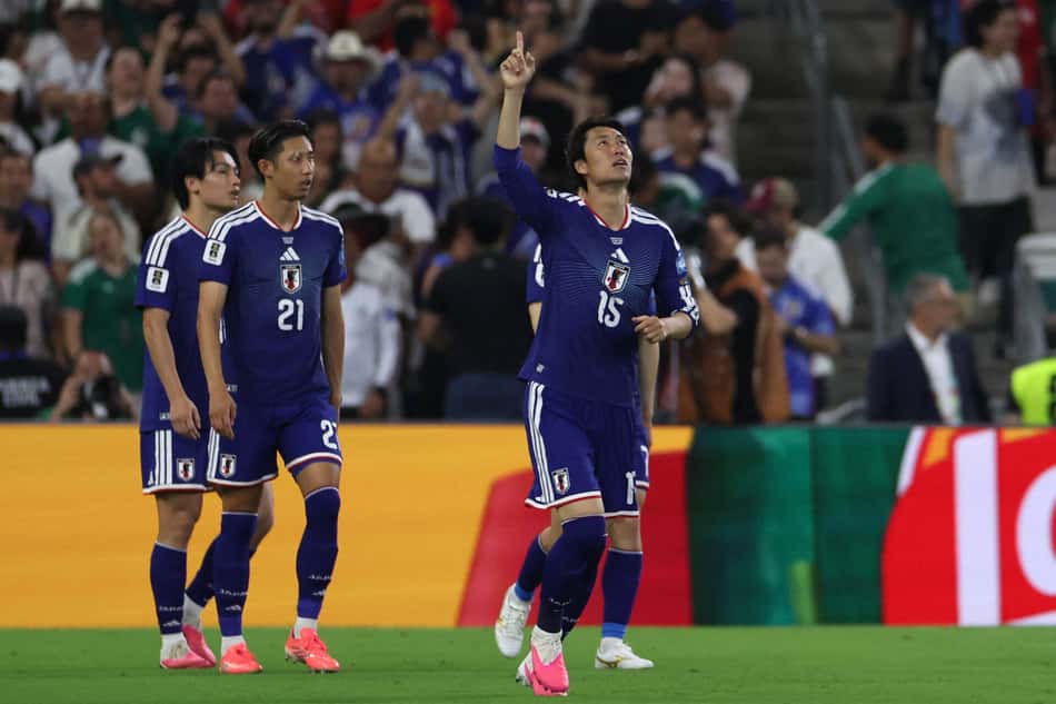 No jogo mil da história das Copas do Mundo, o Japão venceu a Tunísia por 4 a 0 (Foto: Julio Cesar AGUILAR / AFP) grupo f copa
