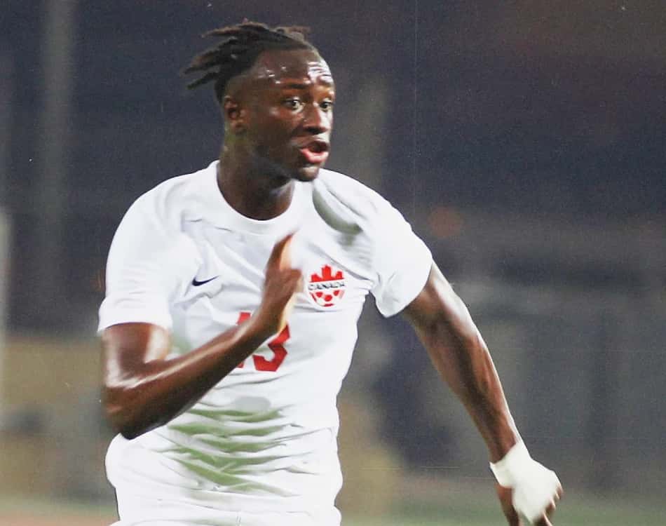 Ismael Koné em ação pela seleção do Canadá (Foto: Reprodução/Major League Soccer)