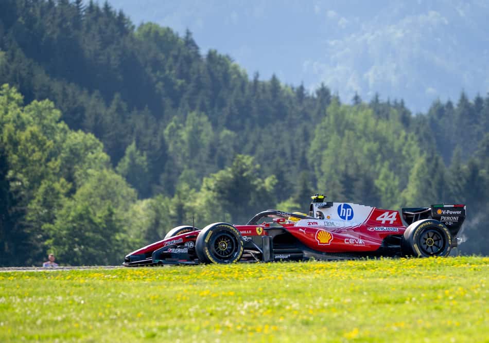 Lewis Hamilton em ação no GP da Áustria pela F1 2026