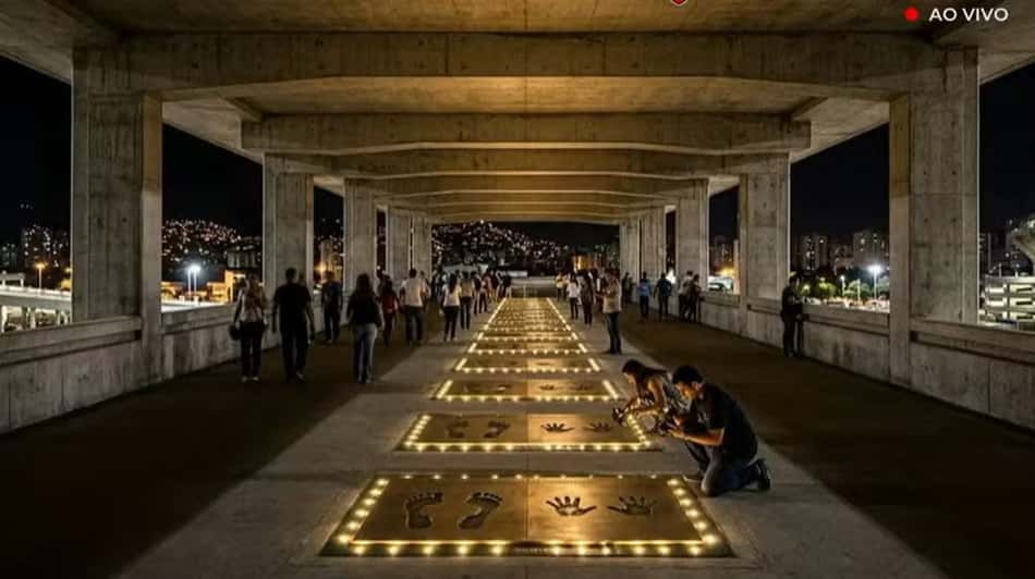 Projeção do novo museu do Maracanã (Foto: Reprodução/FlamengoTV)