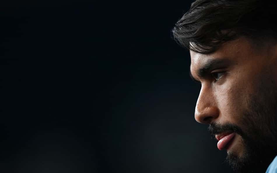 Lucas Paquetá durante entrevista no hotel da Seleção Brasileira