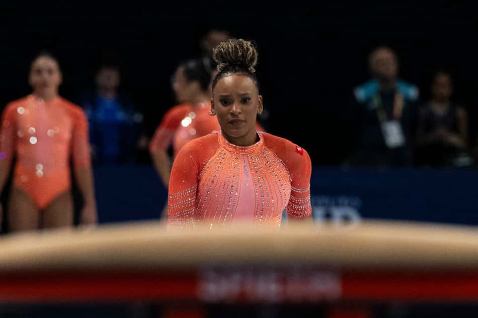 Rebeca Andrade no Pan-Americano de Ginástica Artística 2026 (Foto: MeloGym/CBG)