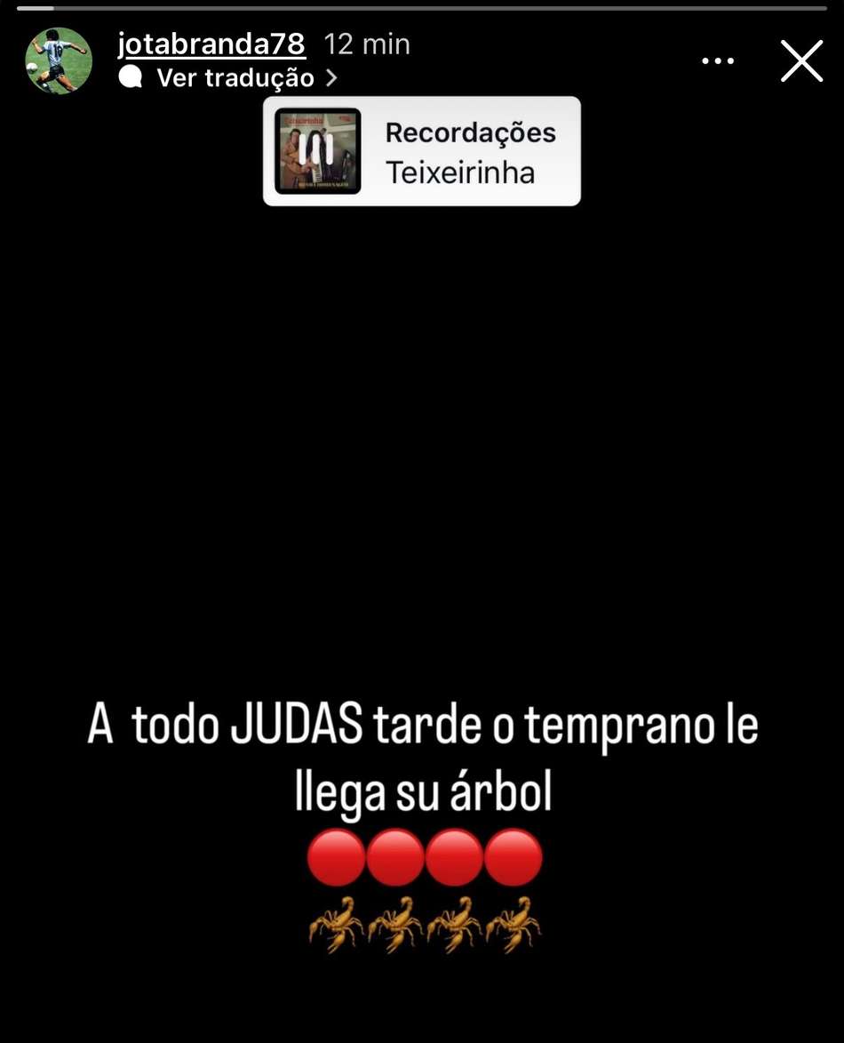 Postagem Juan Branca no instagram