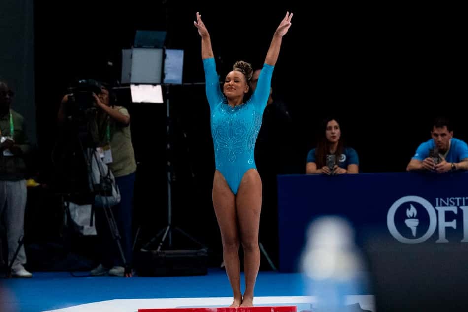 Rebeca Andrade no Pan-Americano de Ginástica Artística 2026 (Foto: MeloGym/CBG)