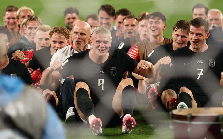 Remada dos jogadores da Noruega