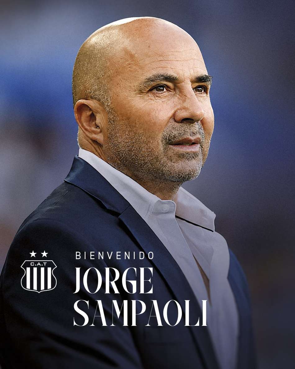Anuncio oficial de Sampaoli no Talleres (Foto: Divulgação)