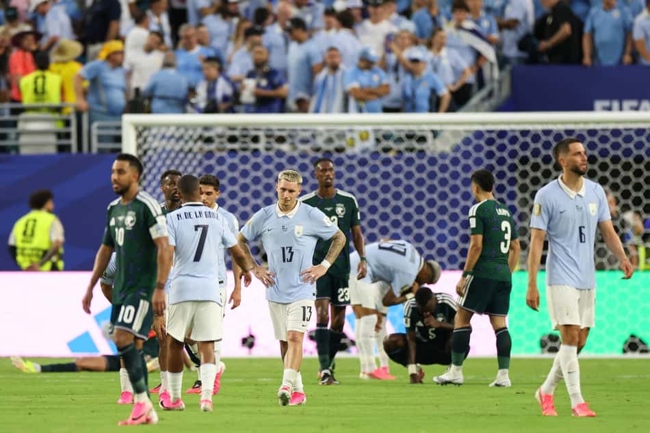 Uruguai e Arábia Saudita empataram por 1 a 1 na Copa do Mundo de 2026 (Foto: PATRICIA DE MELO MOREIRA / AFP)