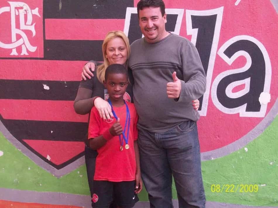 Vini Jr na escolinha do Flamengo em 2009