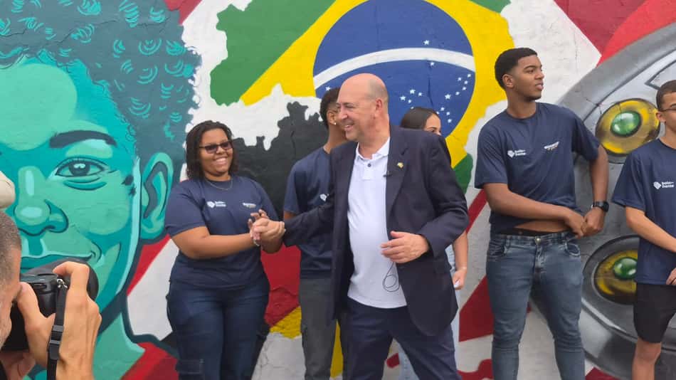 Fernando Carro no evento do Bayern em Madureira