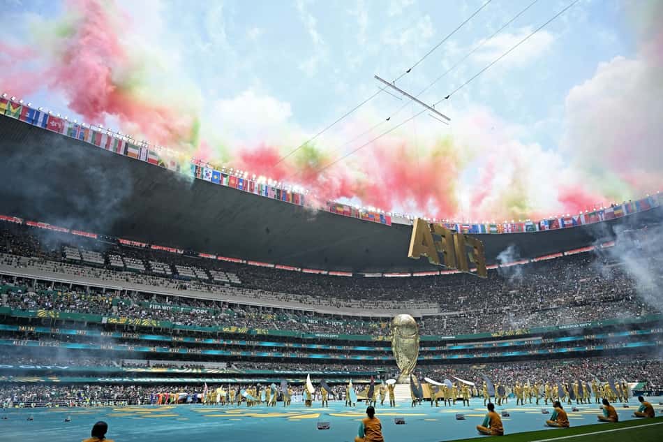 Abertura da Copa do Mundo de 2026 no Estádio Azteca, na Cidade do México.
