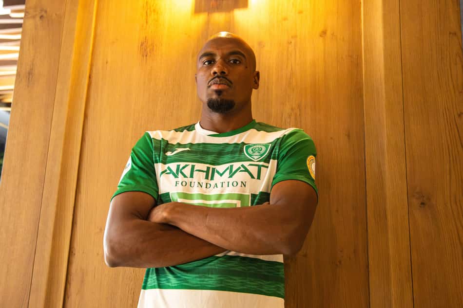 Júlio Romão em apresentação pelo Akhmat Grozny, da Rússia